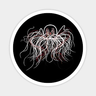 Jellyfish with red threads - Jellyfish motif Magnet